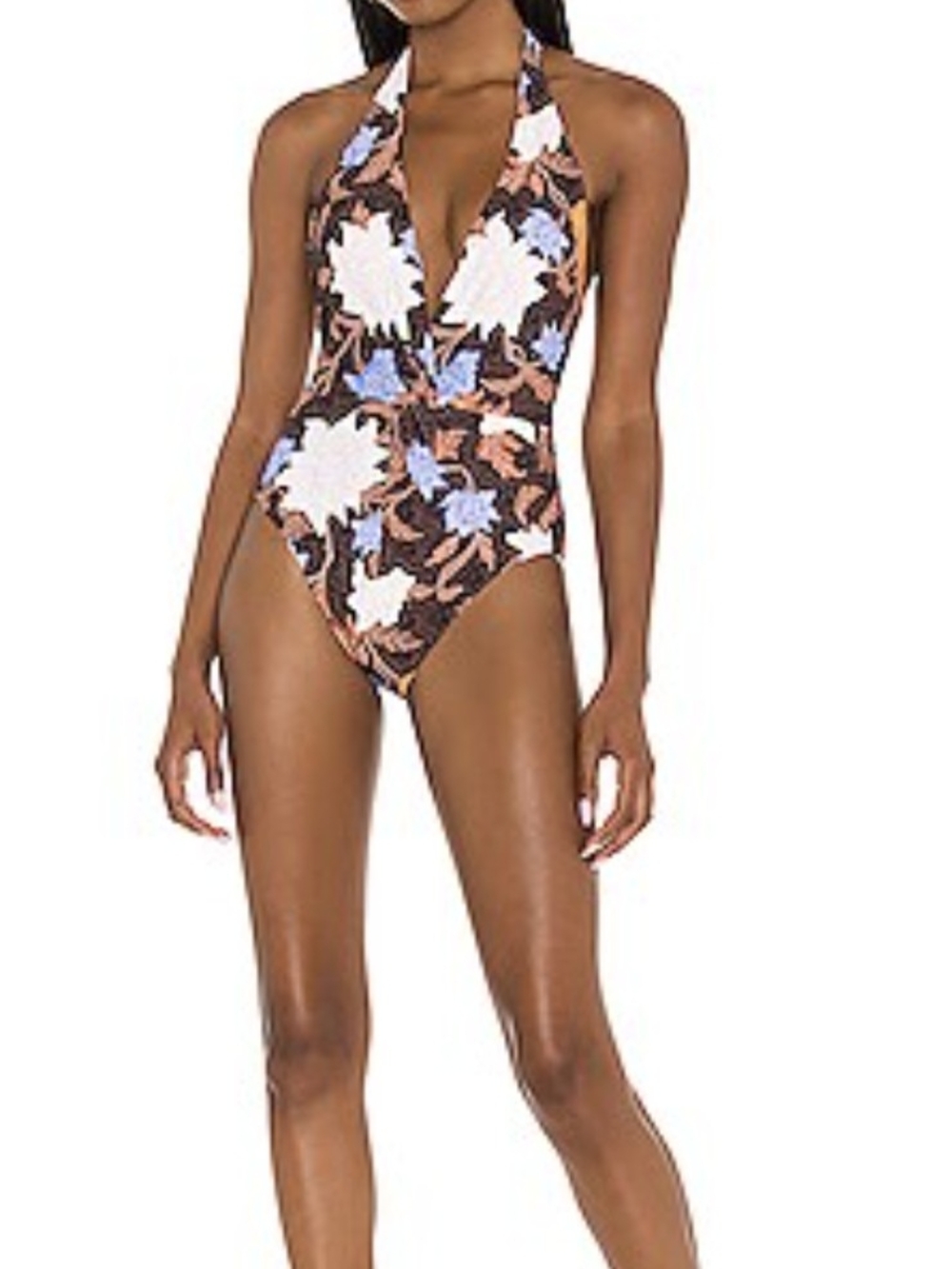 Seafolly Boheme One Piece Halter Swimsuit Floral Pattern